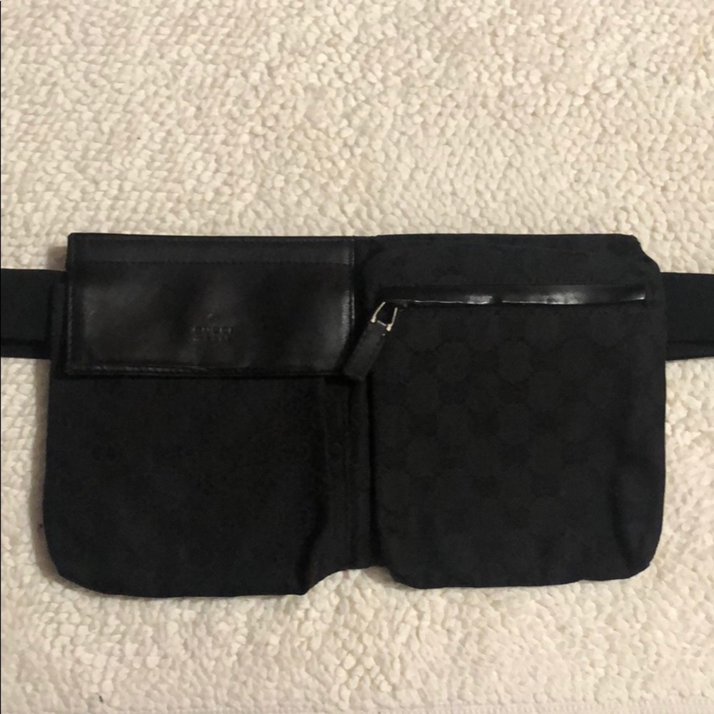 Black on Black Gucci fanny pack